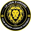 Logo du club de football Le Lion Angers Cs uit Le Lion D Angers en Chenille Champteusse en Segre En Anjou Bleu en Segre