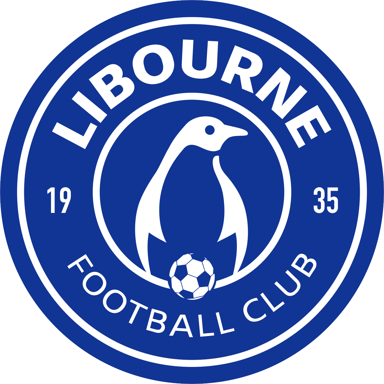 Logo historique du club de football Libourne FA 2024