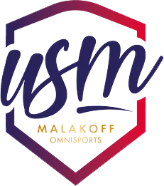 Historisch clublogo voetbalvereniging USM Malakoff