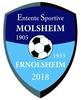 Logo du club de football Molsheim Erno. Es uit Molsheim en Ernolsheim Bruche