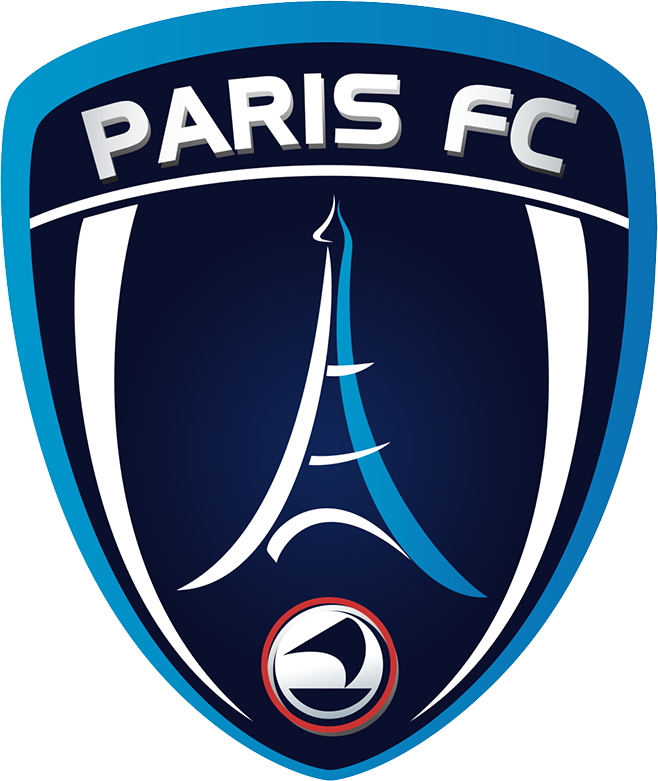 Logo du club de football Paris Fc uit Paris en Athis Mons en Bondoufle en Paray Vieille Poste en Le Plessis Pate en Villabe en Orly