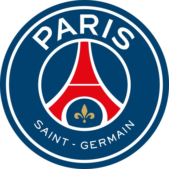 Club logo football club Paris Saint-germain uit Poissy en Paris en St Germain En Laye