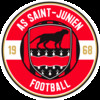 Club logo football club St Junien As uit St Junien en Oradour Sur Glane en Saillat Sur Vienne en St Brice Sur Vienne