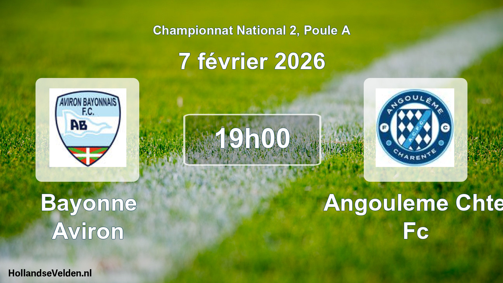 Scheduled Match: Bayonne Aviron - Angouleme Chte Fc (7 February 2026)