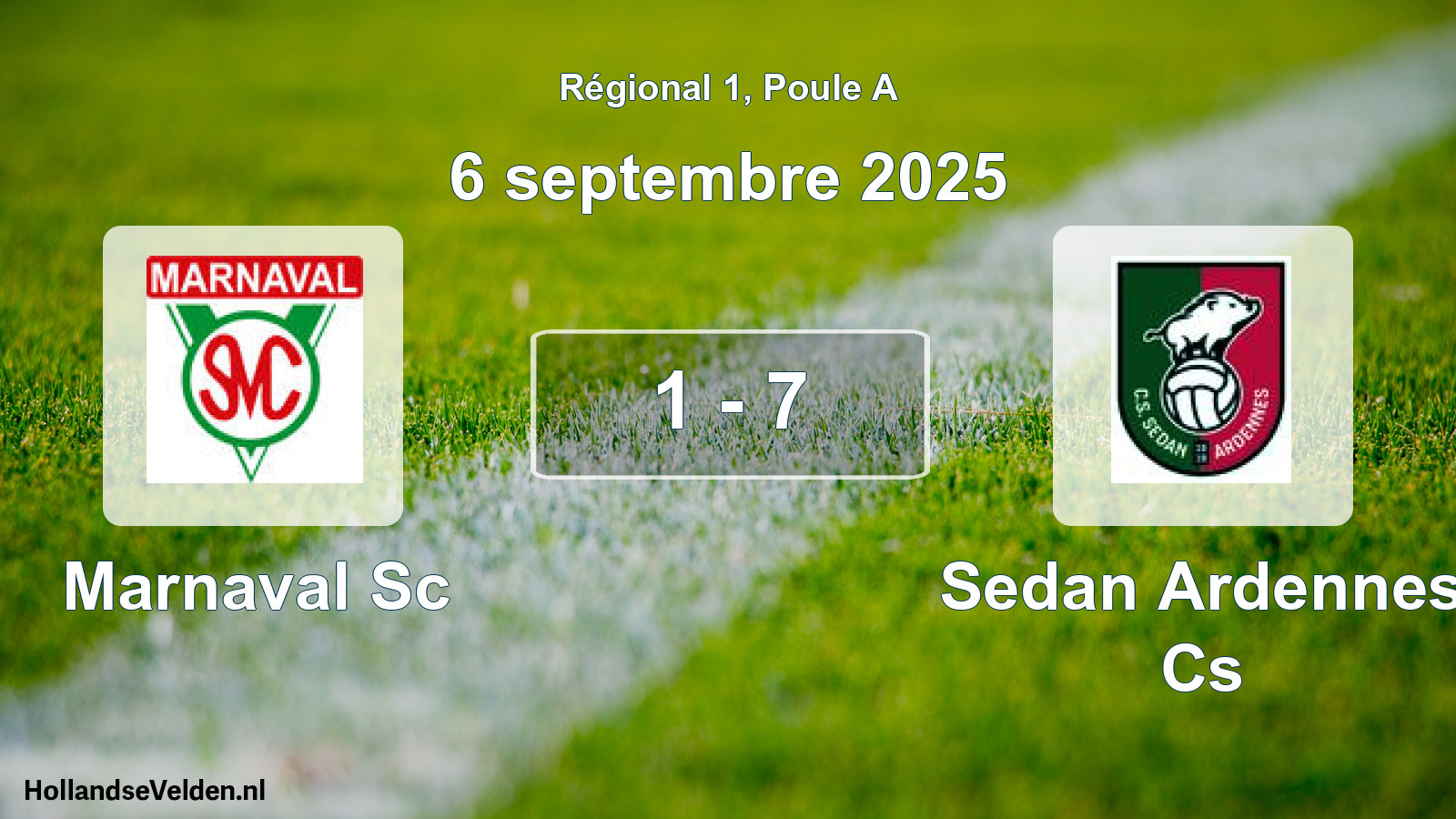 Total number of matches played: Marnaval Sc - Sedan Ardennes Cs 1 - 7 (6 September 2025)
