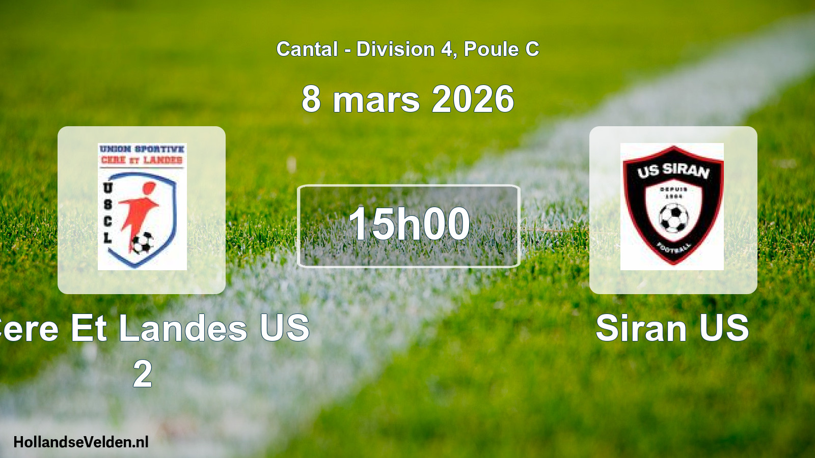 Scheduled Match: Cere Et Landes US 2 - Siran US (8 March 2026)