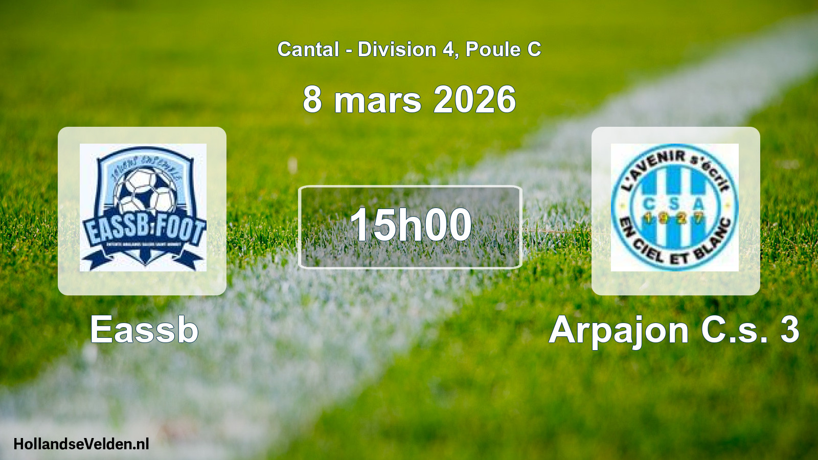 Geplande wedstrijd: Eassb - Arpajon C.s. 3 (8 maart 2026)