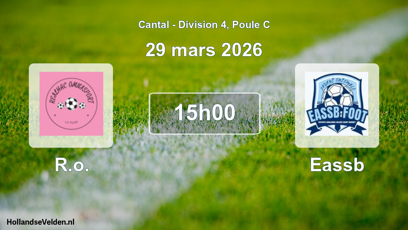 Geplande wedstrijd: R.o. - Eassb (29 maart 2026)