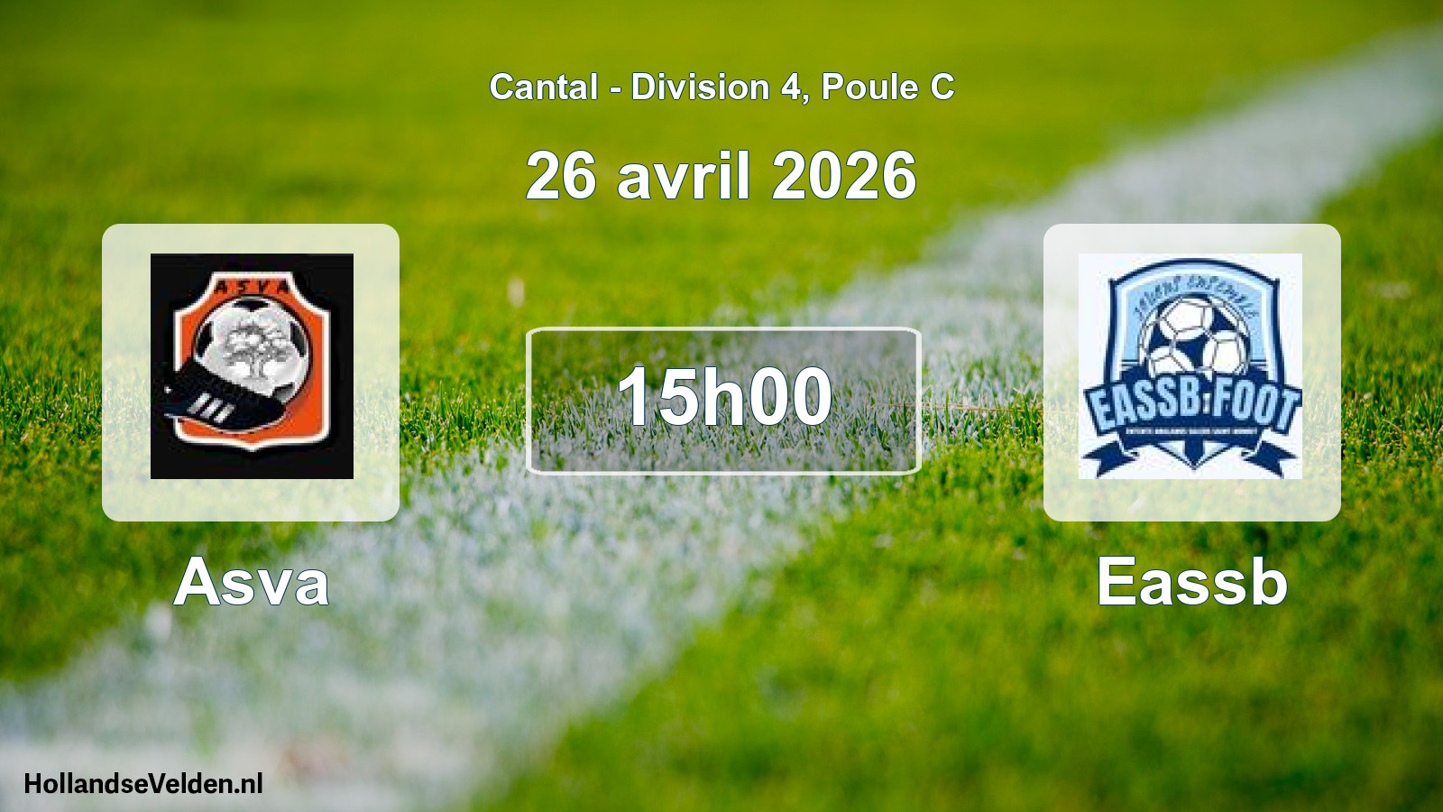 Match programmé: Asva - Eassb (26 avril 2026)