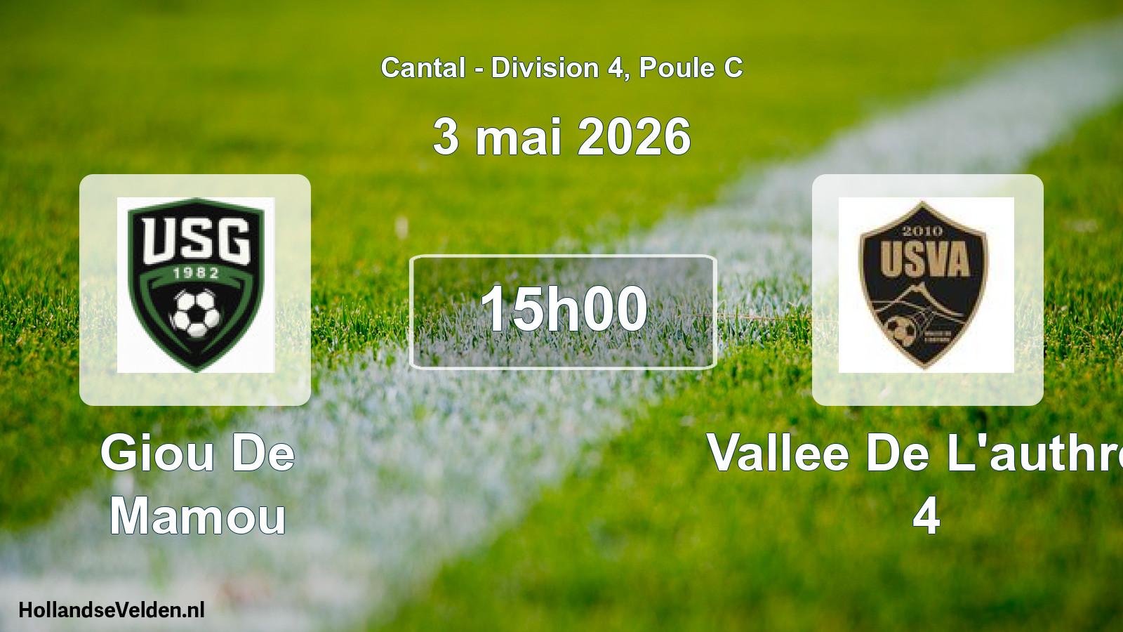 Match programmé: Giou De Mamou - Vallee De L'authre 4 (3 mai 2026)