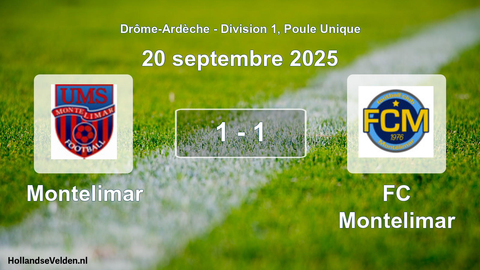 Gespeelde wedstrijd: Montelimar - FC Montelimar 1 - 1 (20 september 2025)