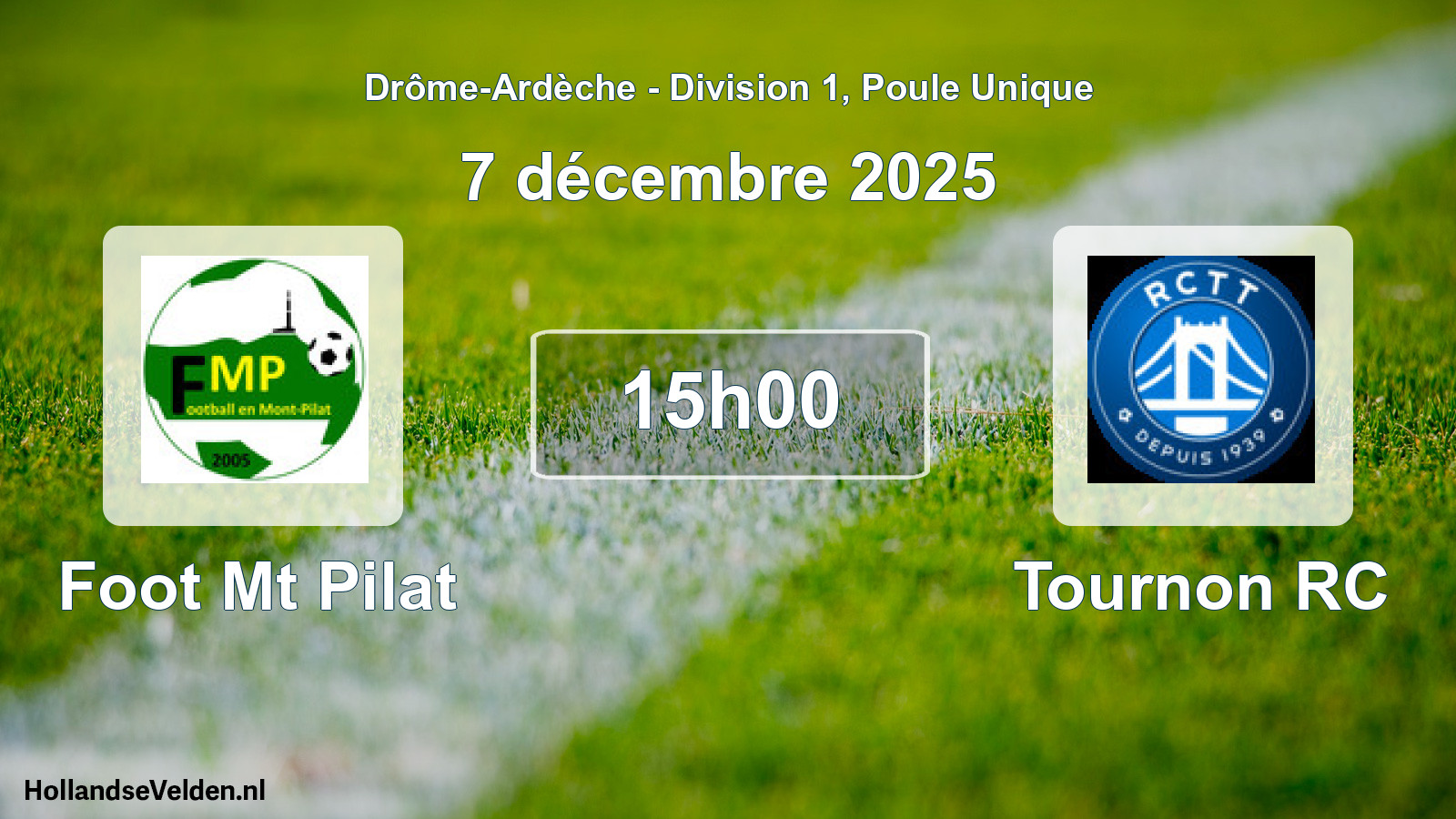 Geplande wedstrijd: Foot Mt Pilat - Tournon RC (7 december 2025)