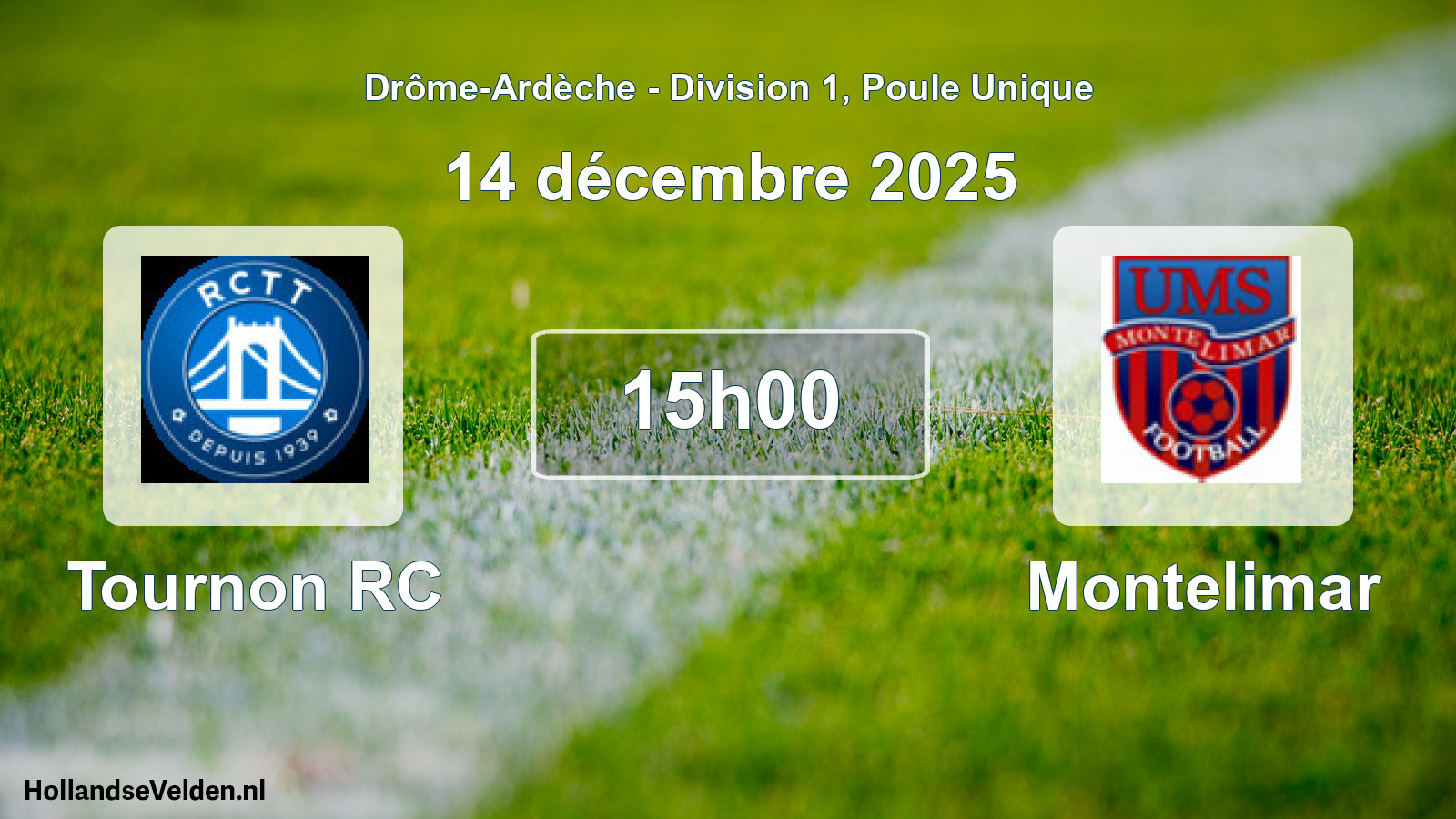 Geplande wedstrijd: Tournon RC - Montelimar (14 december 2025)