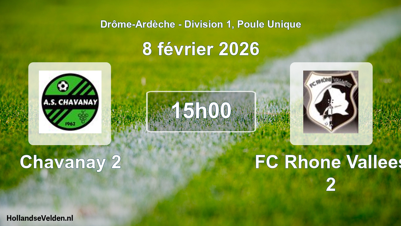 Geplande wedstrijd: Chavanay 2 - FC Rhone Vallees 2 (8 februari 2026)