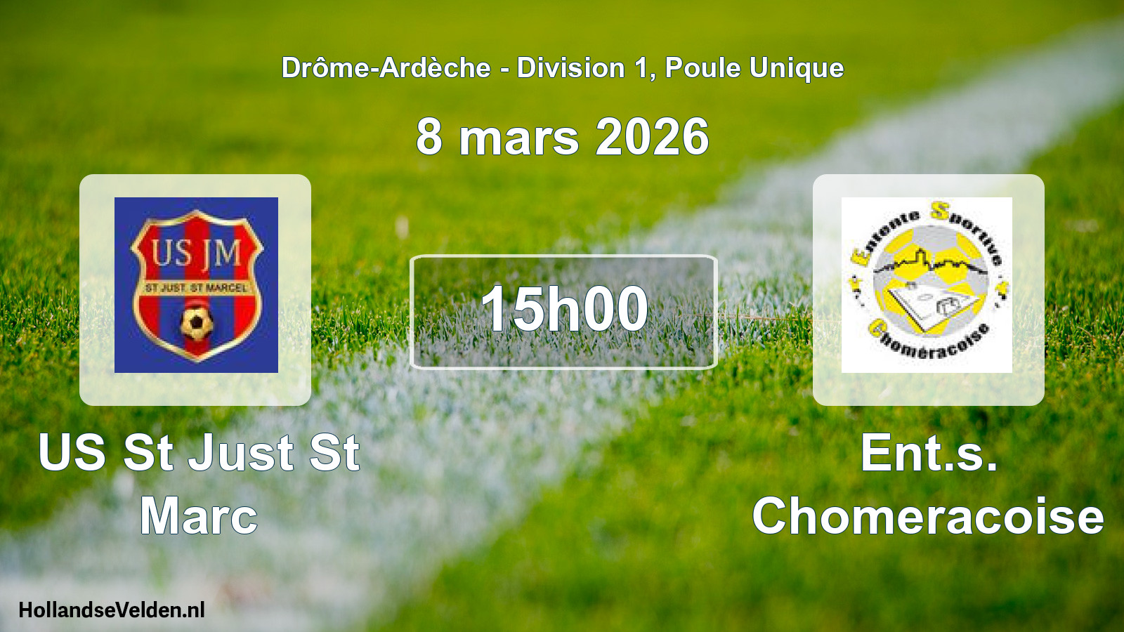 Geplande wedstrijd: US St Just St Marc - Ent.s. Chomeracoise (8 maart 2026)