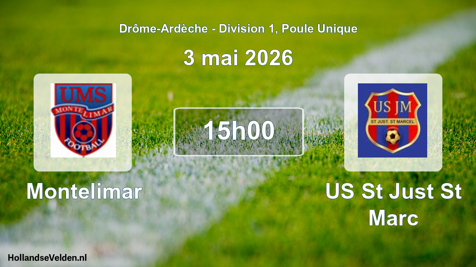 Geplande wedstrijd: Montelimar - US St Just St Marc (3 mei 2026)