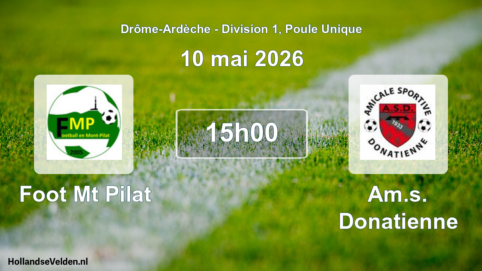 Geplande wedstrijd: Foot Mt Pilat - Am.s. Donatienne (10 mei 2026)