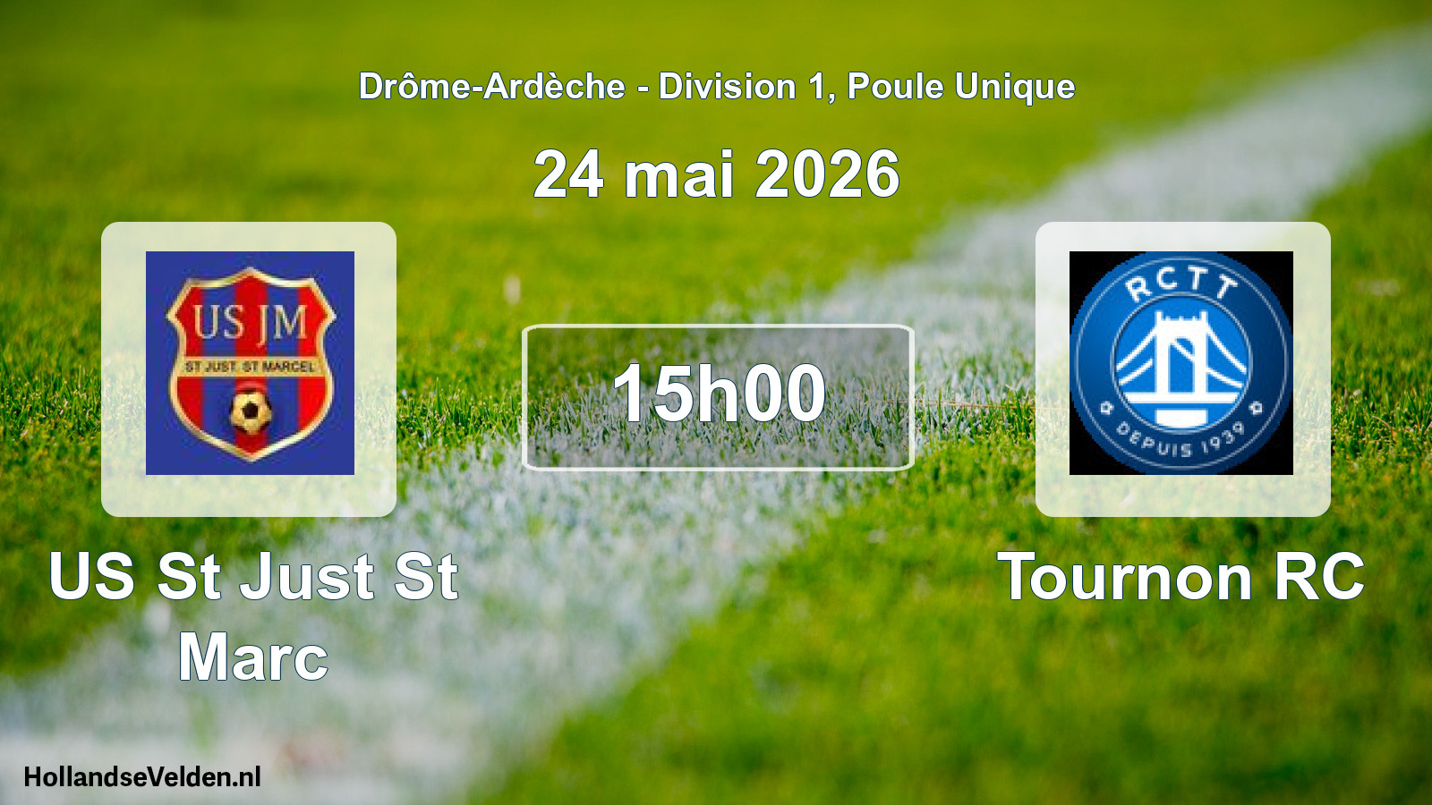 Geplande wedstrijd: US St Just St Marc - Tournon RC (24 mei 2026)