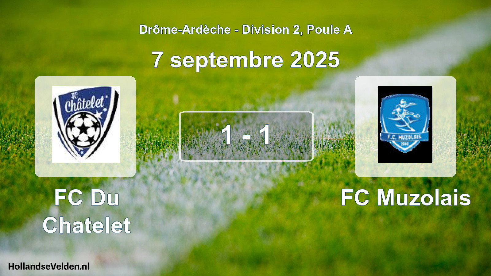 Gespeelde wedstrijd: FC Du Chatelet - FC Muzolais 1 - 1 (7 september 2025)