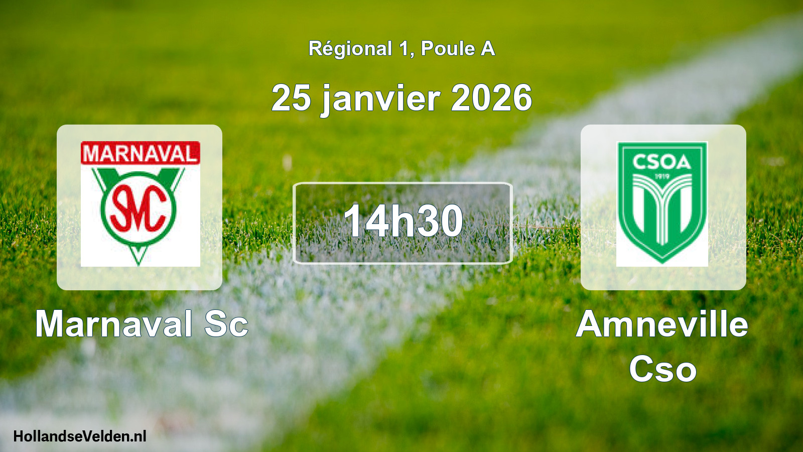 Scheduled Match: Marnaval Sc - Amneville Cso (25 January 2026)