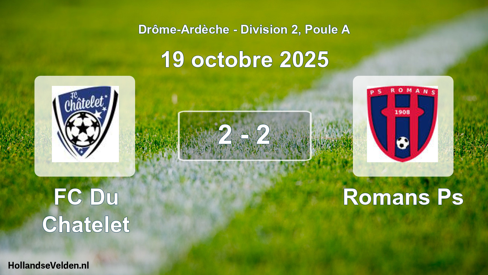 Gespeelde wedstrijd: FC Du Chatelet - Romans Ps 2 - 2 (19 oktober 2025)