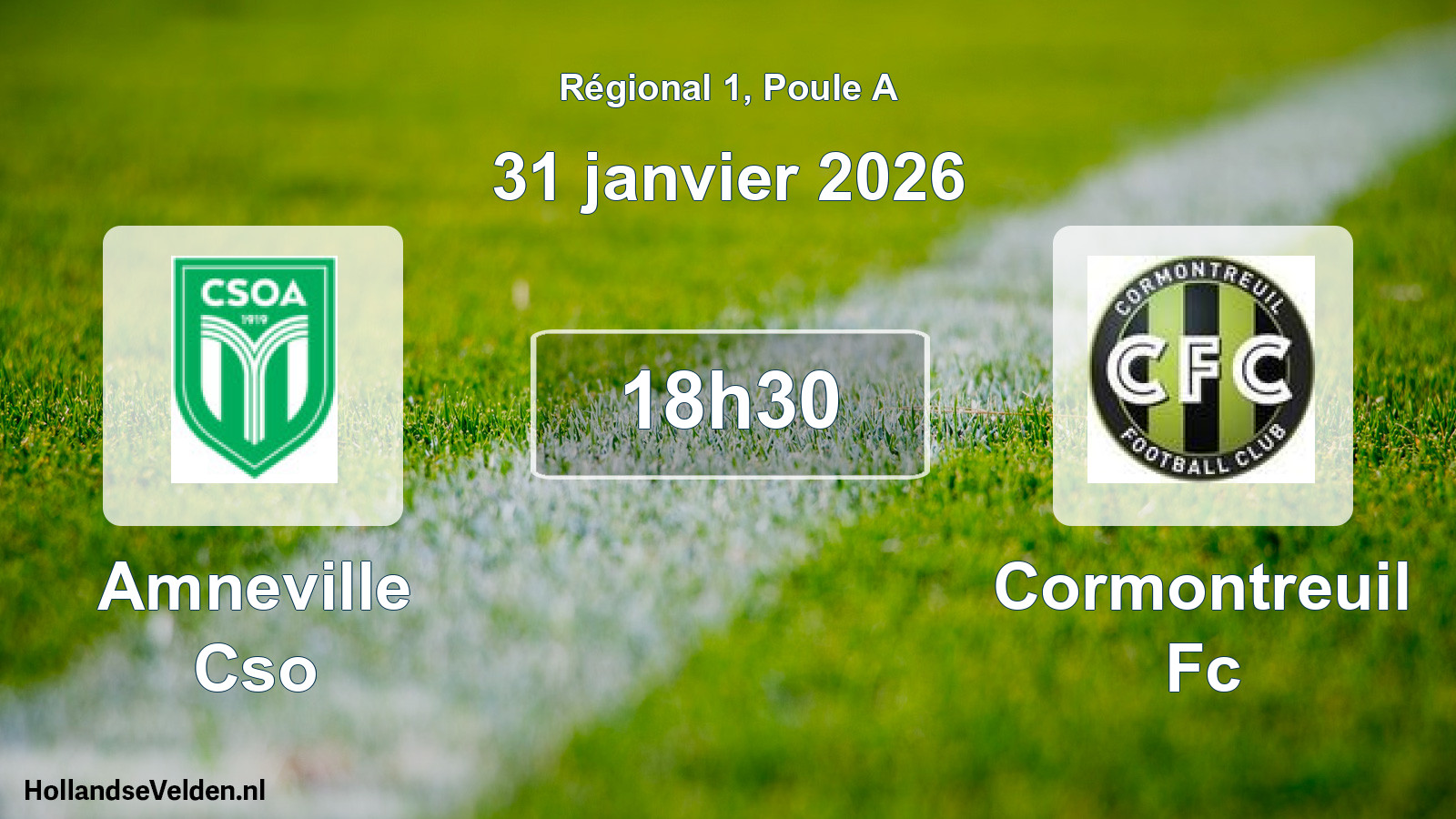 Geplande wedstrijd: Amneville Cso - Cormontreuil Fc (31 janvier 2026)