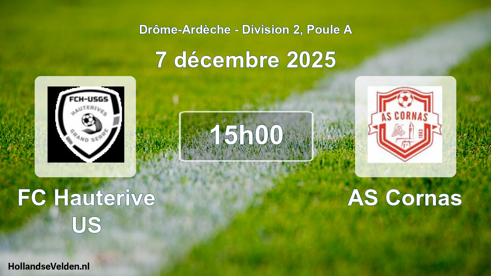 Geplande wedstrijd: FC Hauterive US - AS Cornas (7 december 2025)