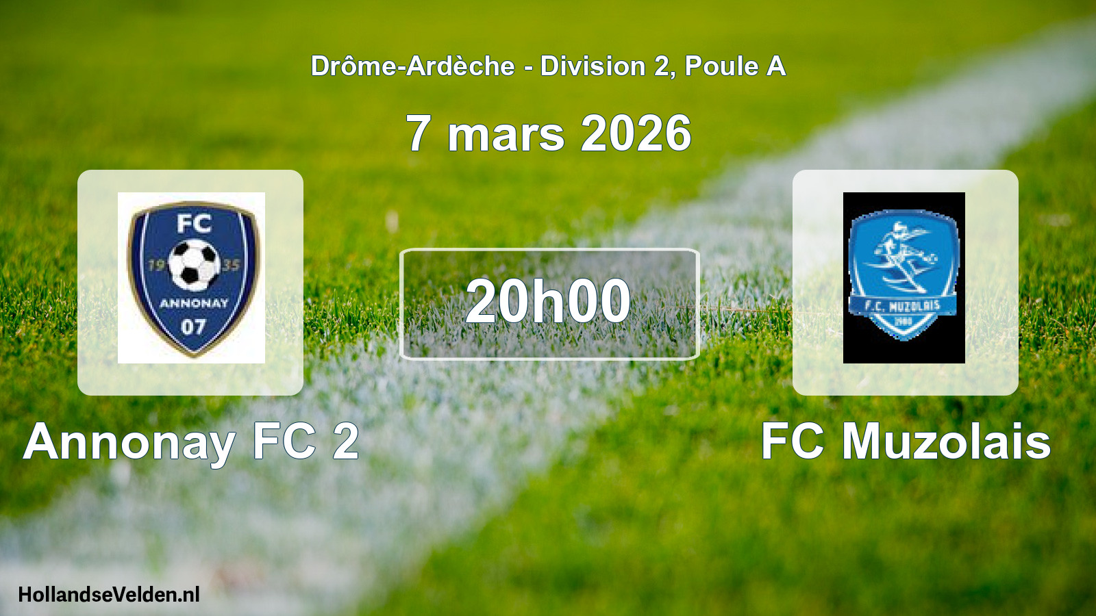 Geplande wedstrijd: Annonay FC 2 - FC Muzolais (7 maart 2026)