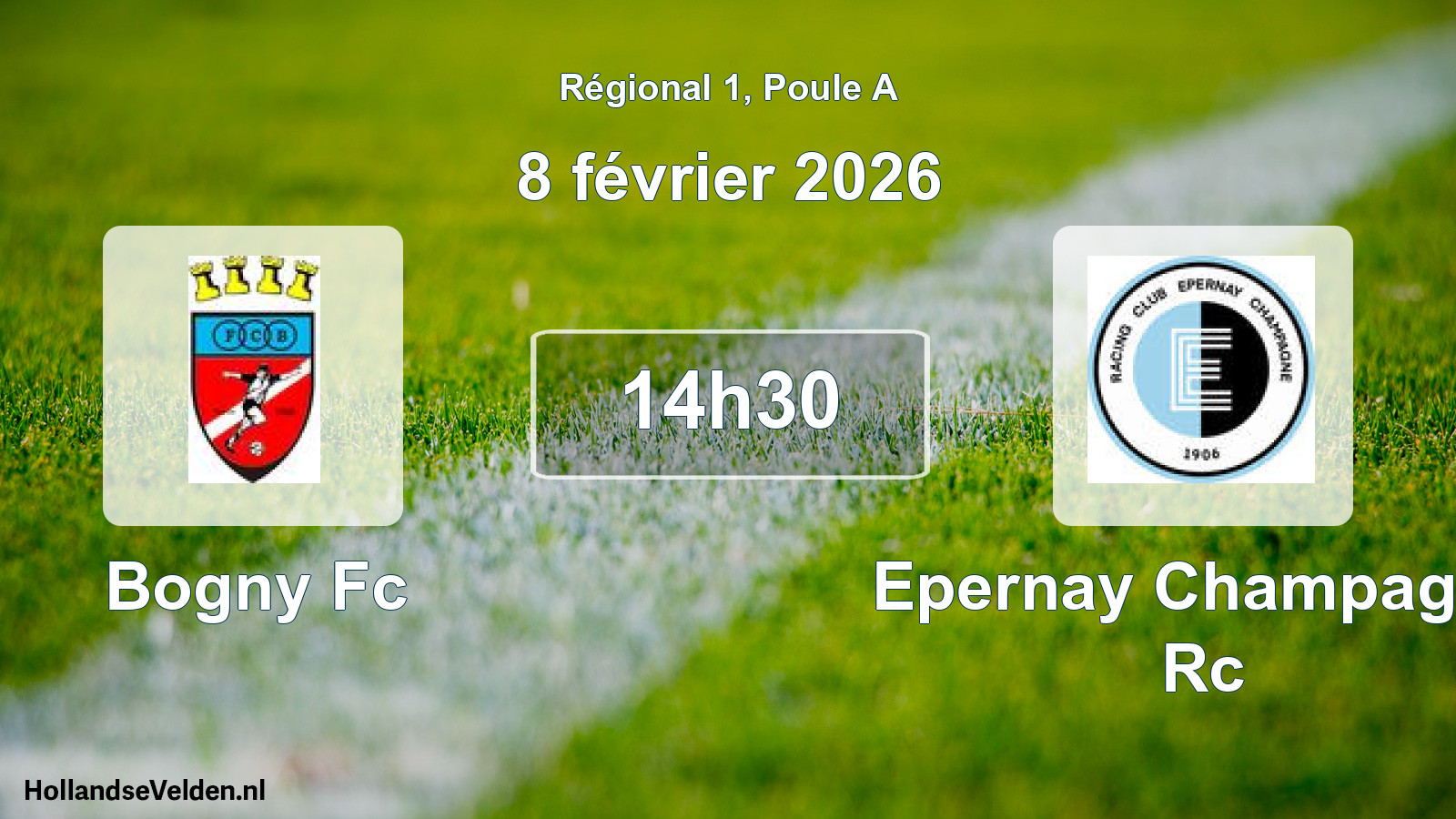 Geplande wedstrijd: Bogny Fc - Epernay Champagne Rc (8 février 2026)