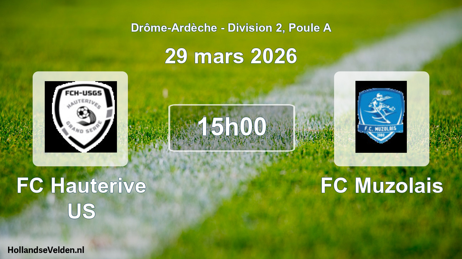 Geplande wedstrijd: FC Hauterive US - FC Muzolais (29 maart 2026)