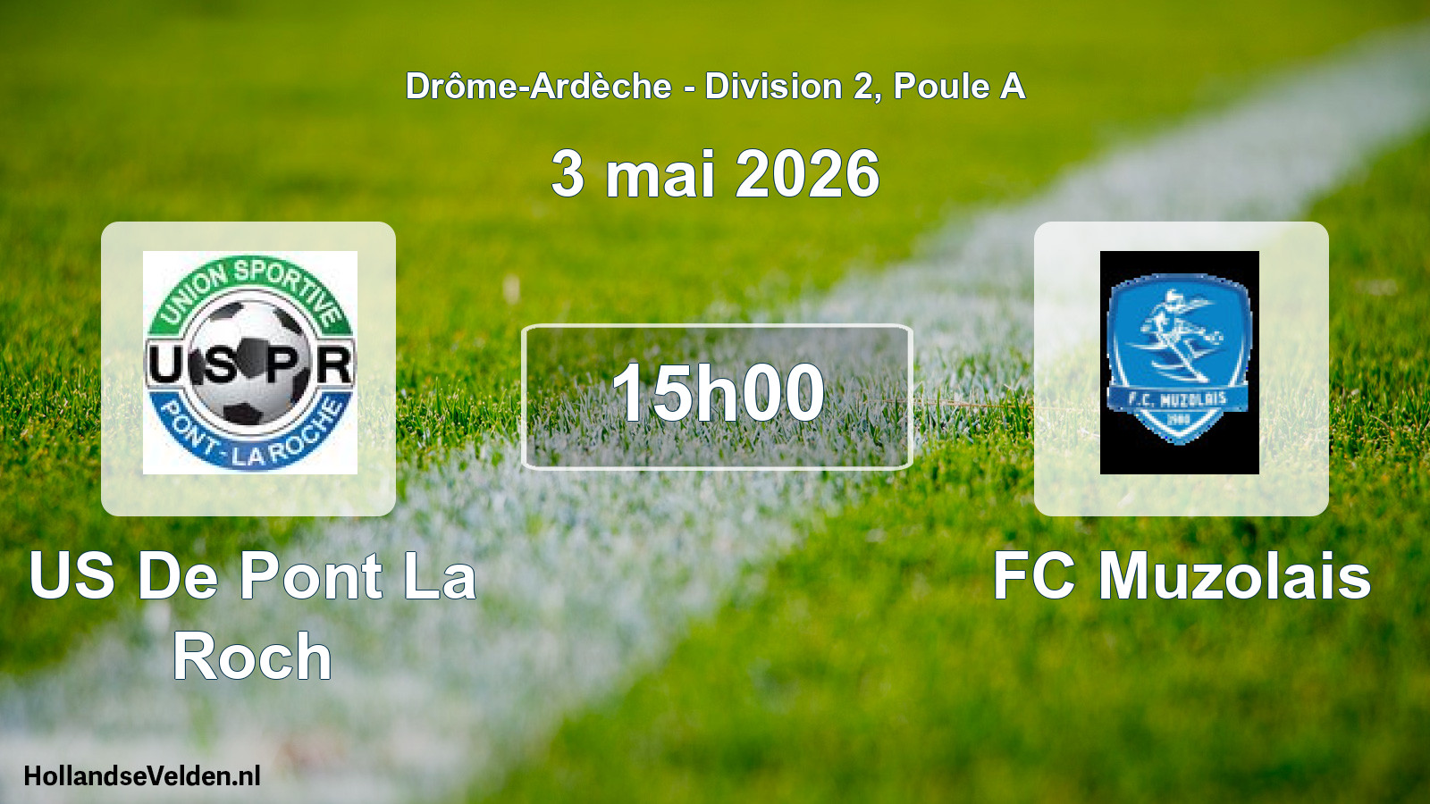 Geplande wedstrijd: US De Pont La Roch - FC Muzolais (3 mei 2026)