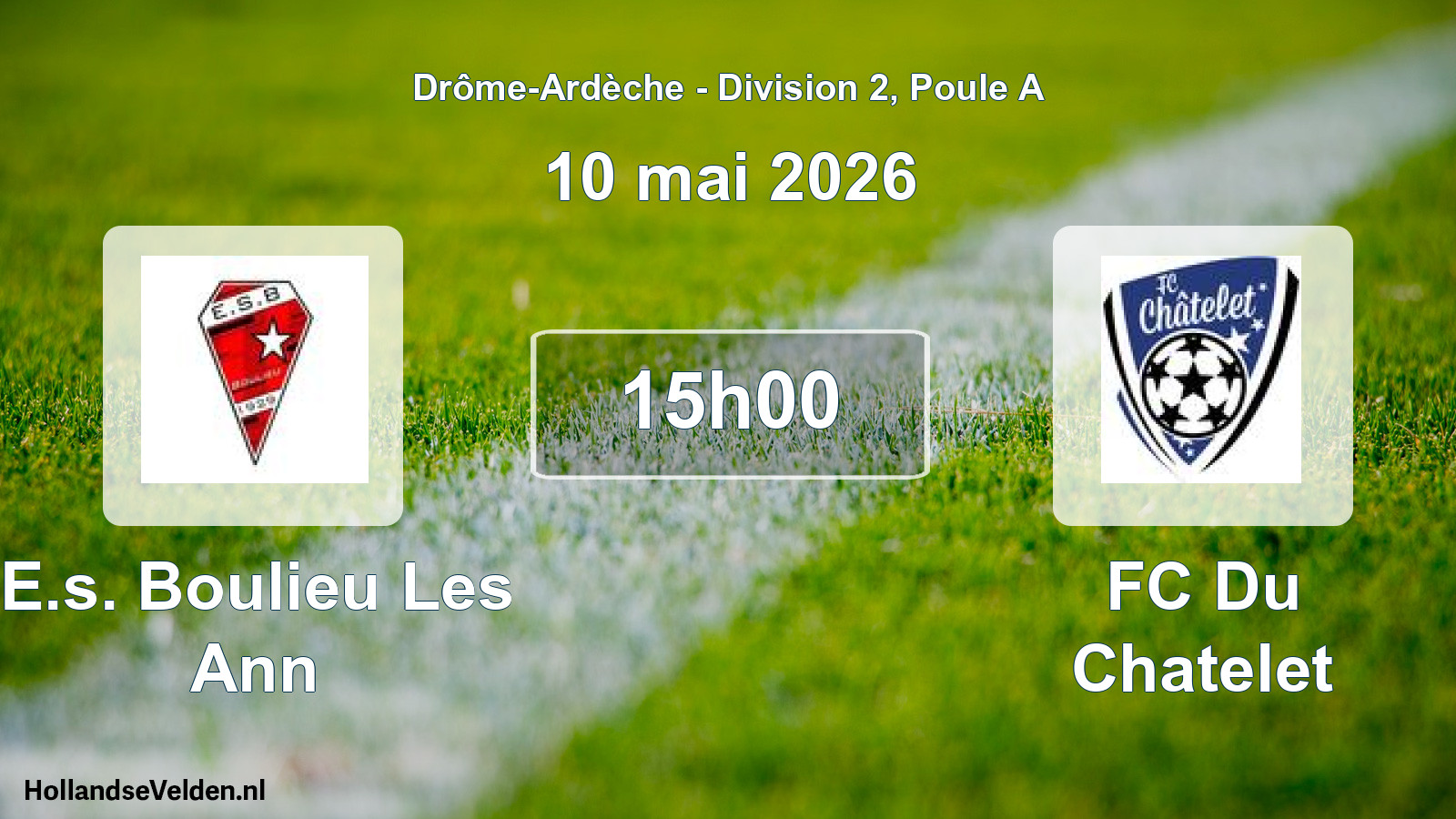 Geplande wedstrijd: E.s. Boulieu Les Ann - FC Du Chatelet (10 mei 2026)
