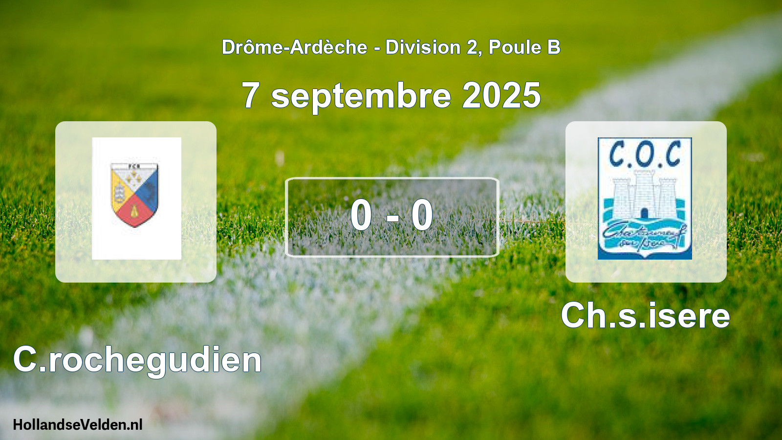 Gespeelde wedstrijd: FC.rochegudien - Ch.s.isere 0 - 0 (7 september 2025)