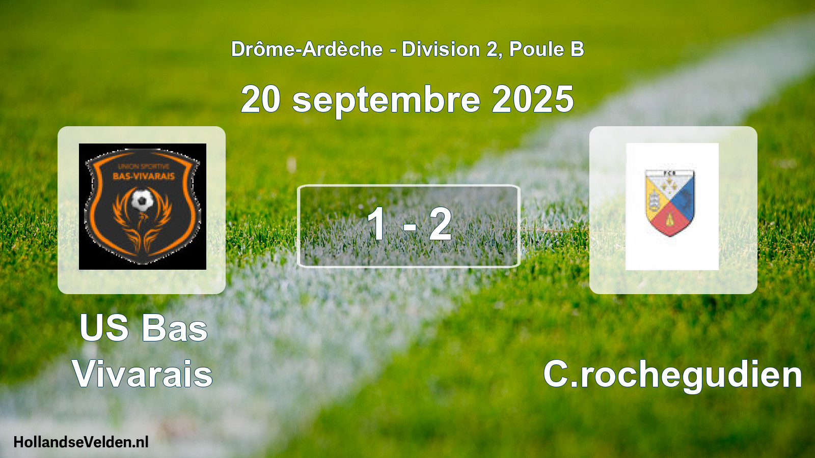 Gespeelde wedstrijd: US Bas Vivarais - FC.rochegudien 1 - 2 (20 september 2025)