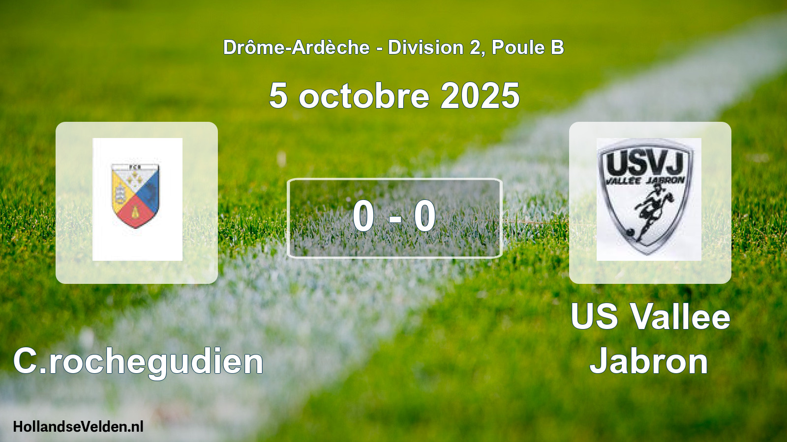 Gespeelde wedstrijd: FC.rochegudien - US Vallee Jabron 0 - 0 (5 oktober 2025)
