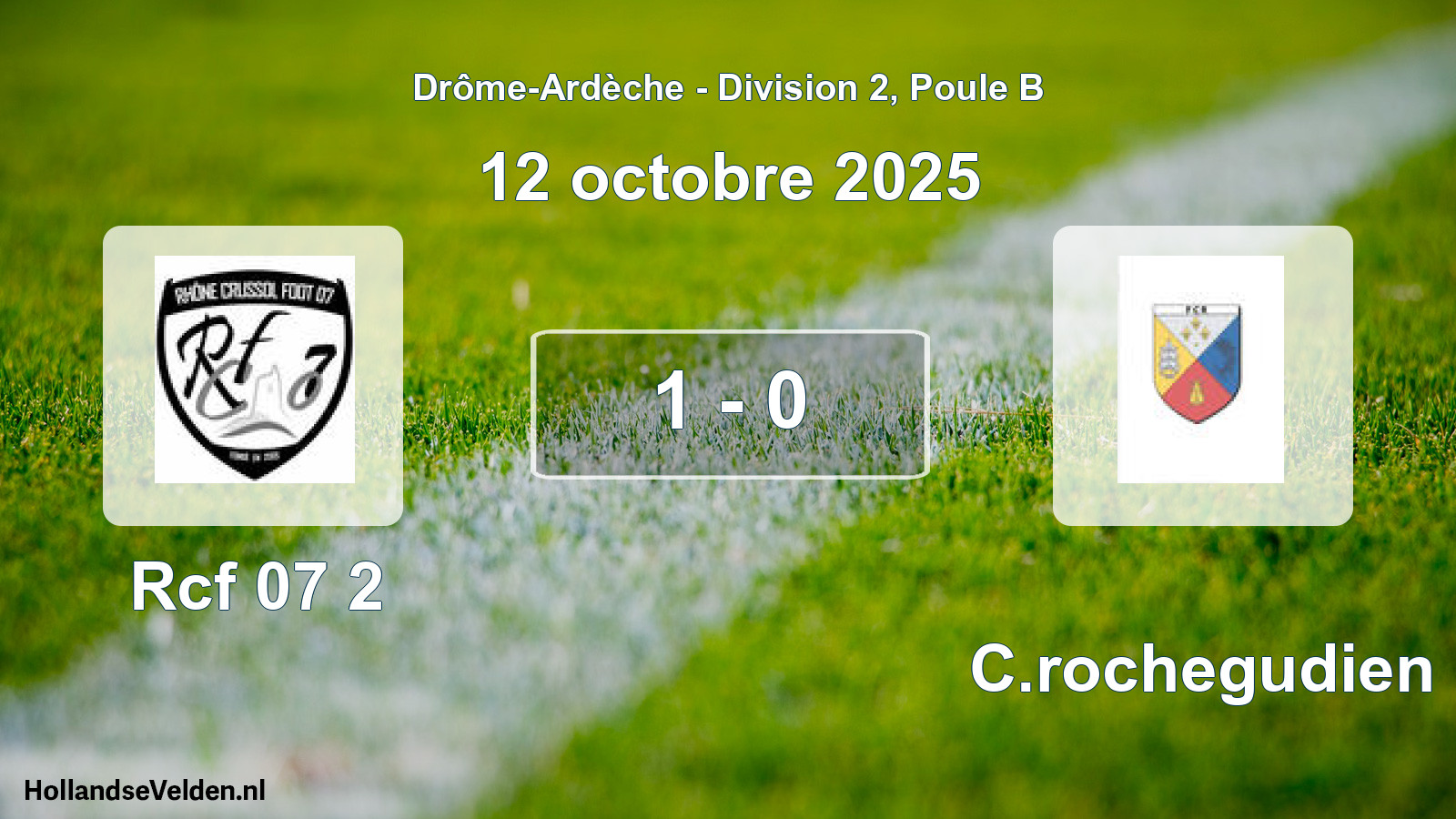 Gespeelde wedstrijd: Rcf 07 2 - FC.rochegudien 1 - 0 (12 oktober 2025)