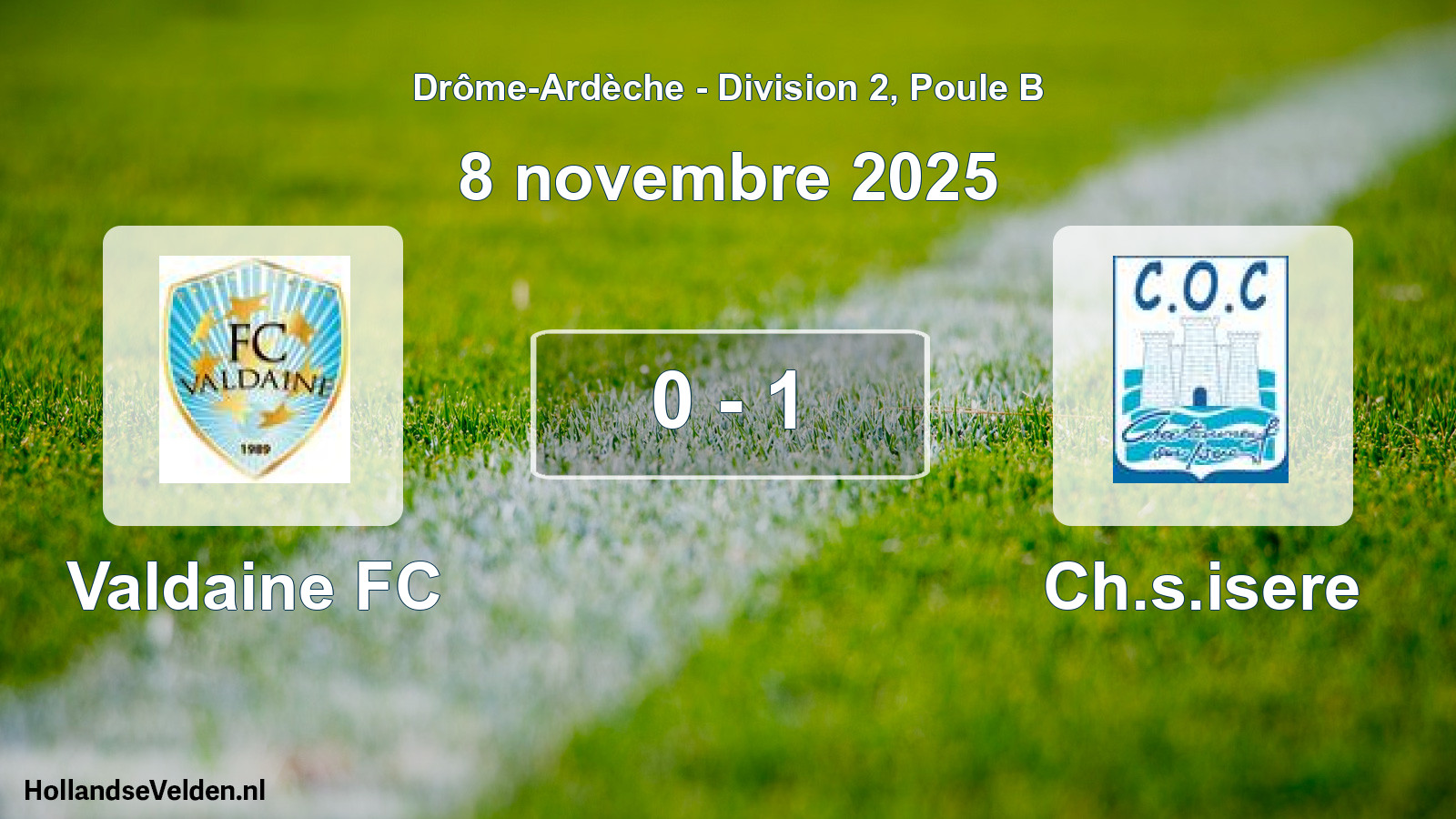 Gespeelde wedstrijd: Valdaine FC - Ch.s.isere 0 - 1 (8 november 2025)