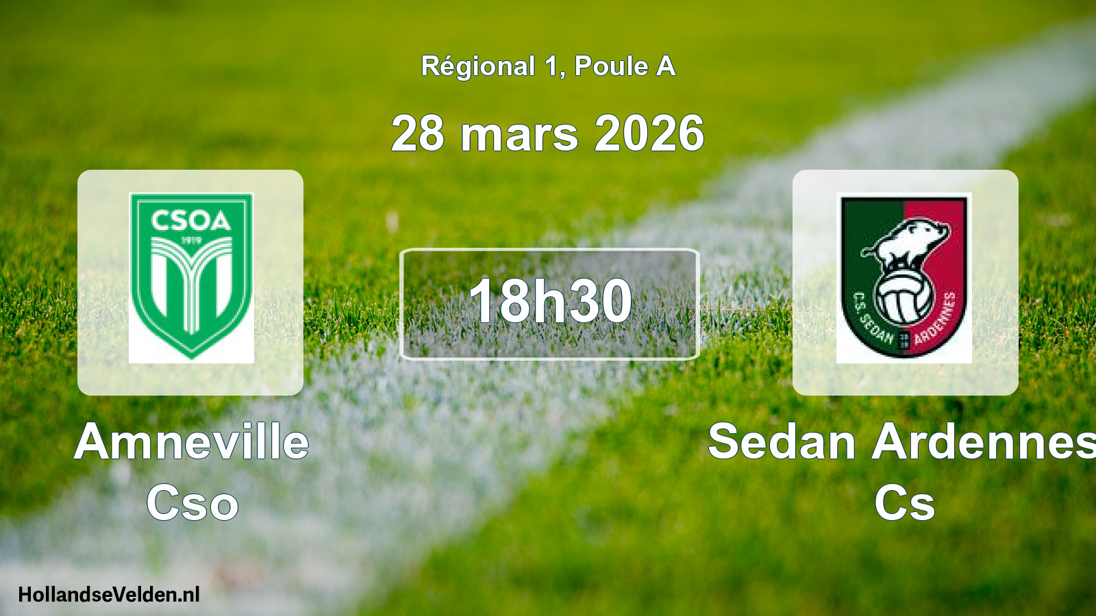 Geplande wedstrijd: Amneville Cso - Sedan Ardennes Cs (28 mars 2026)