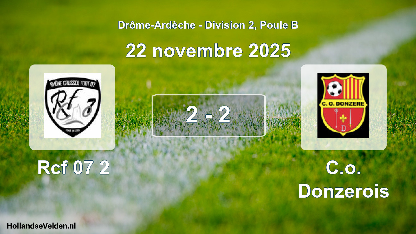 Gespeelde wedstrijd: Rcf 07 2 - C.o. Donzerois 2 - 2 (22 november 2025)