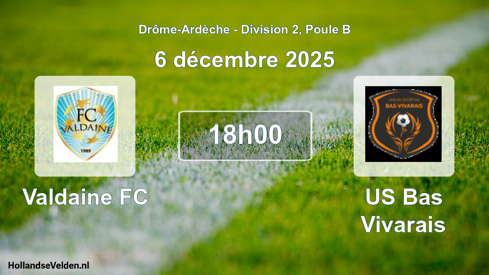 Geplande wedstrijd: Valdaine FC - US Bas Vivarais (6 december 2025)