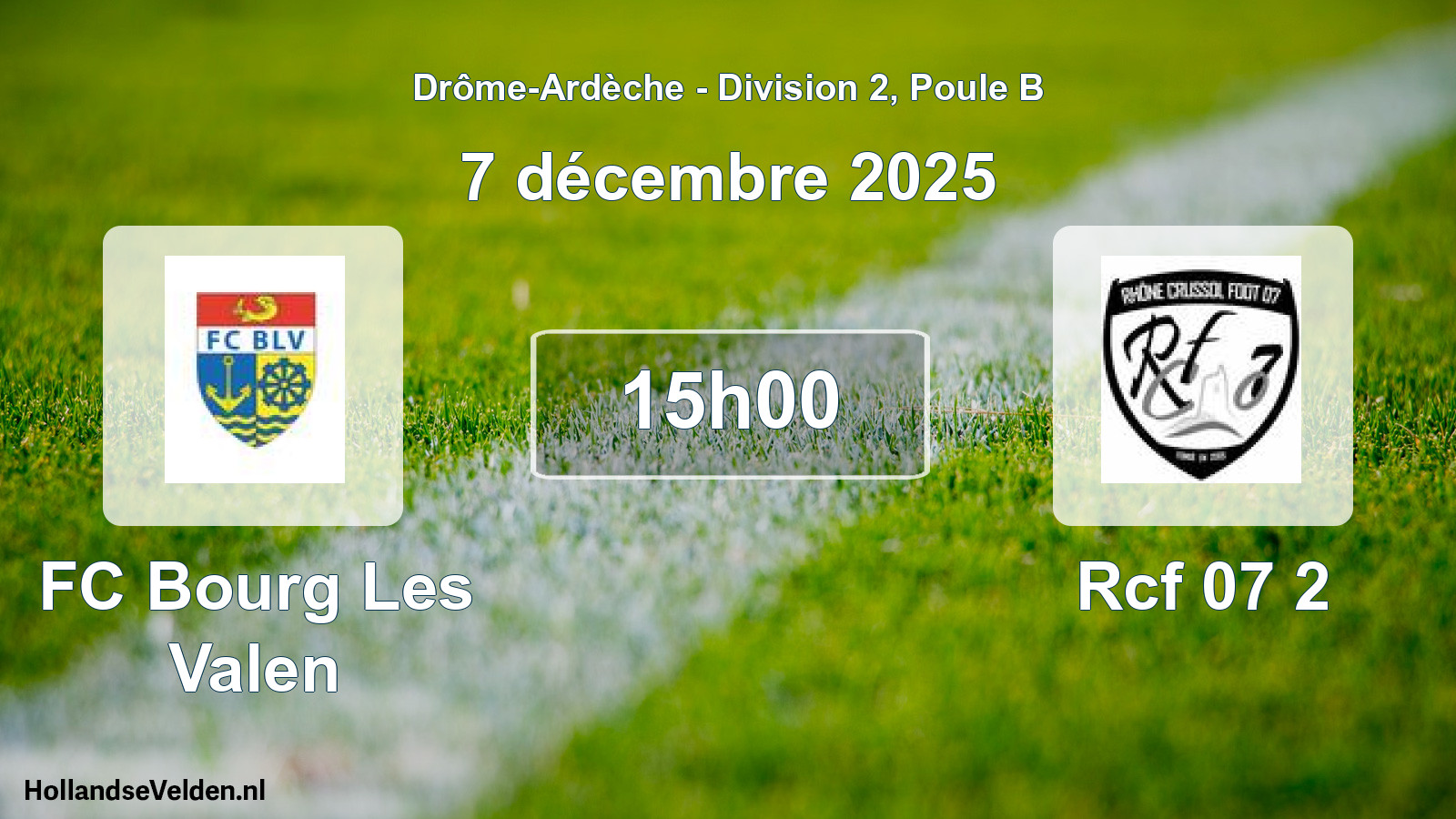 Geplande wedstrijd: FC Bourg Les Valen - Rcf 07 2 (7 december 2025)
