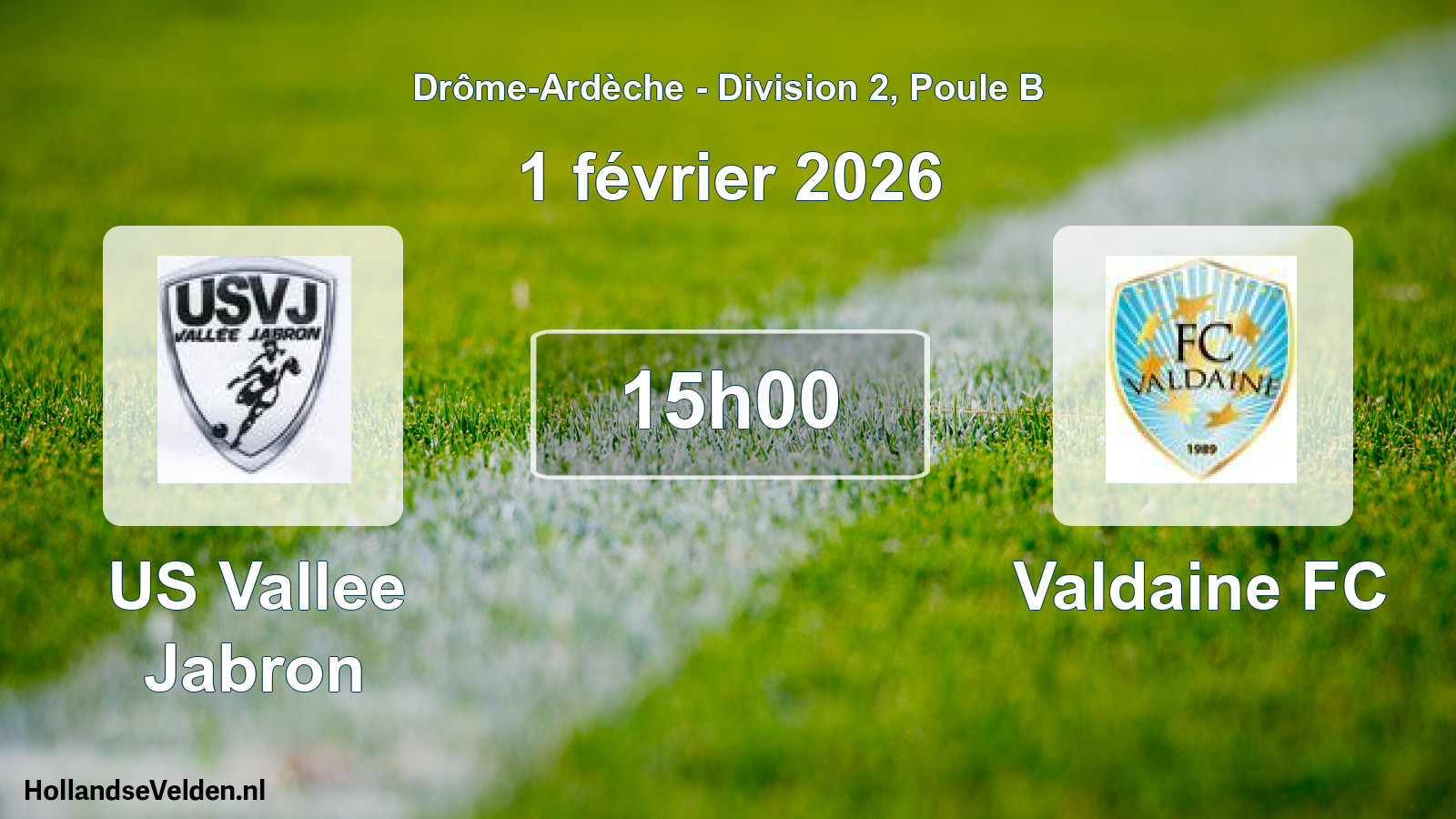 Geplande wedstrijd: US Vallee Jabron - Valdaine FC (1 februari 2026)