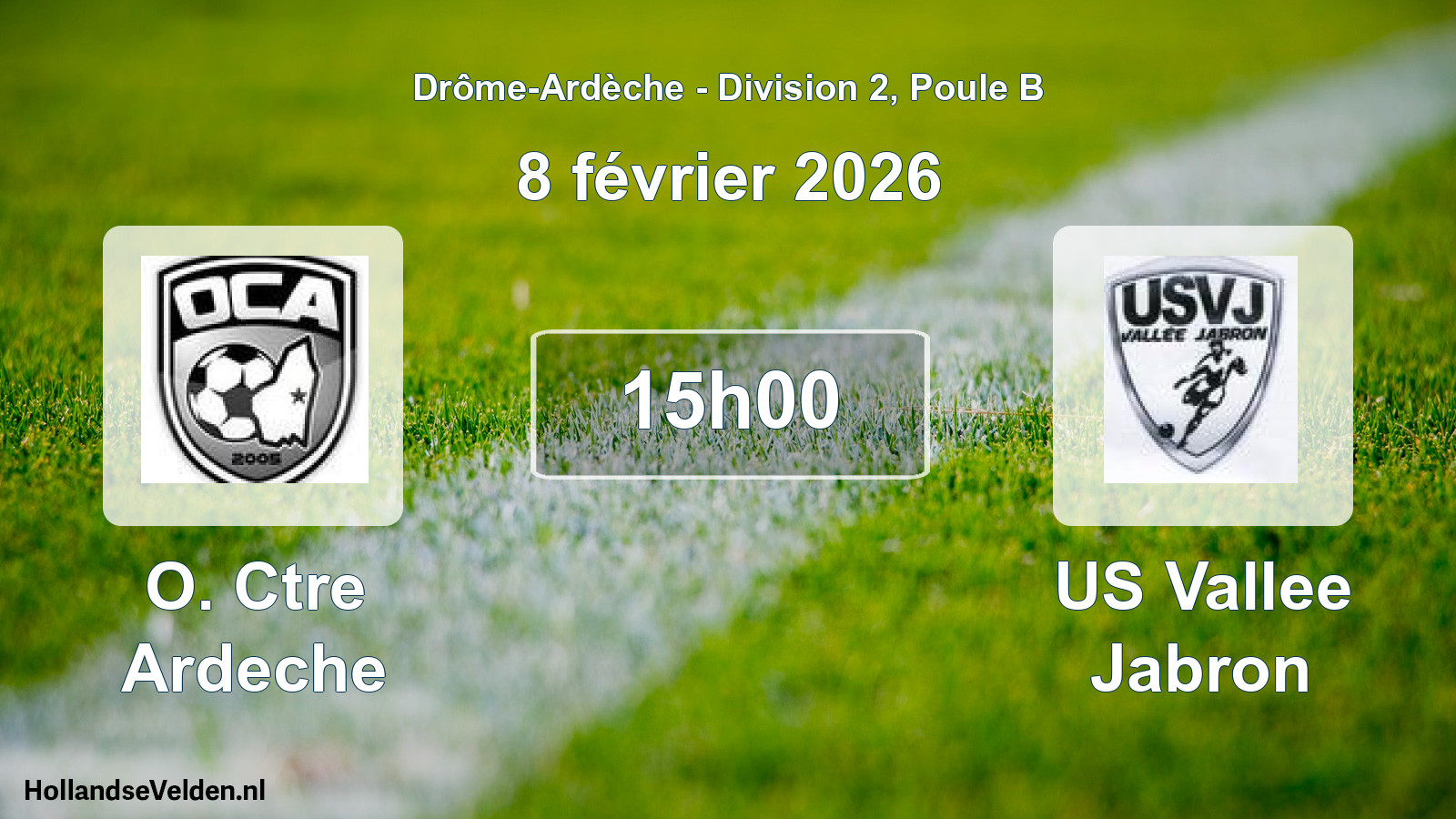 Scheduled Match: O. Ctre Ardeche - US Vallee Jabron (8 February 2026)