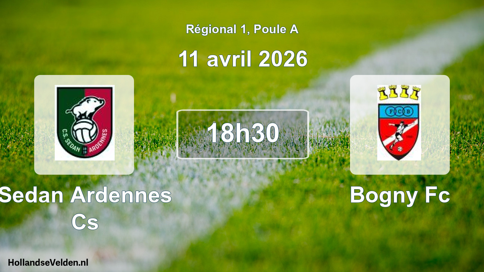 Geplande wedstrijd: Sedan Ardennes Cs - Bogny Fc (11 avril 2026)