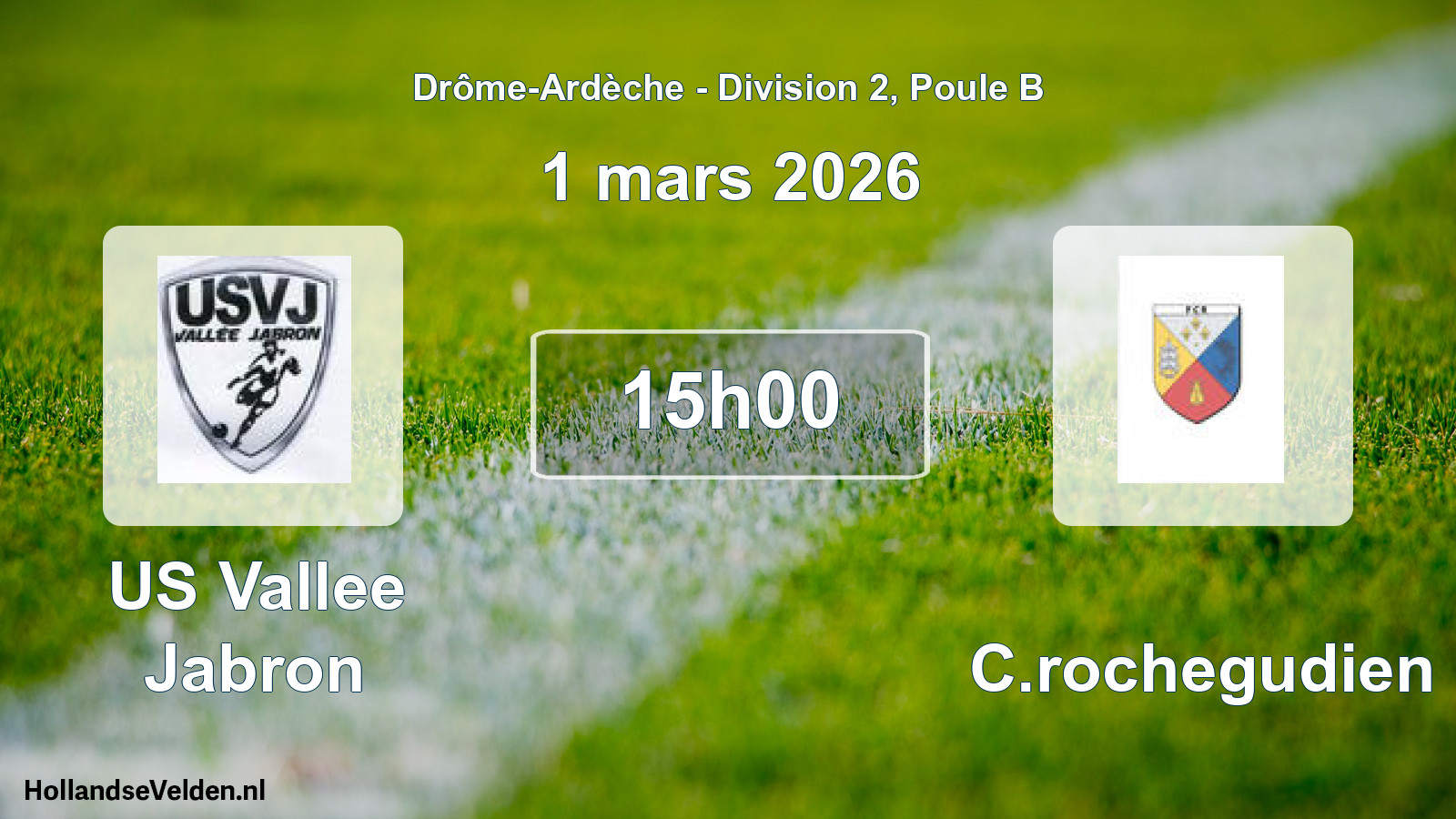 Geplande wedstrijd: US Vallee Jabron - FC.rochegudien (1 maart 2026)