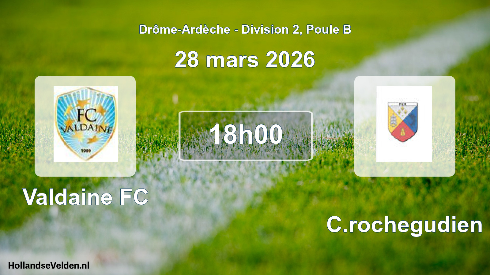 Geplande wedstrijd: Valdaine FC - FC.rochegudien (28 maart 2026)