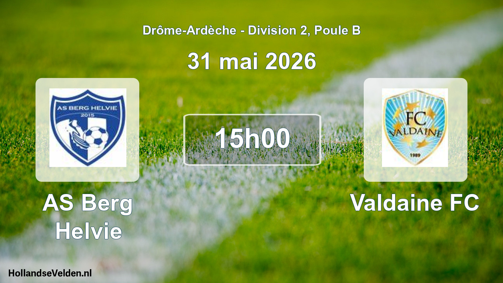 Geplande wedstrijd: AS Berg Helvie - Valdaine FC (31 mei 2026)