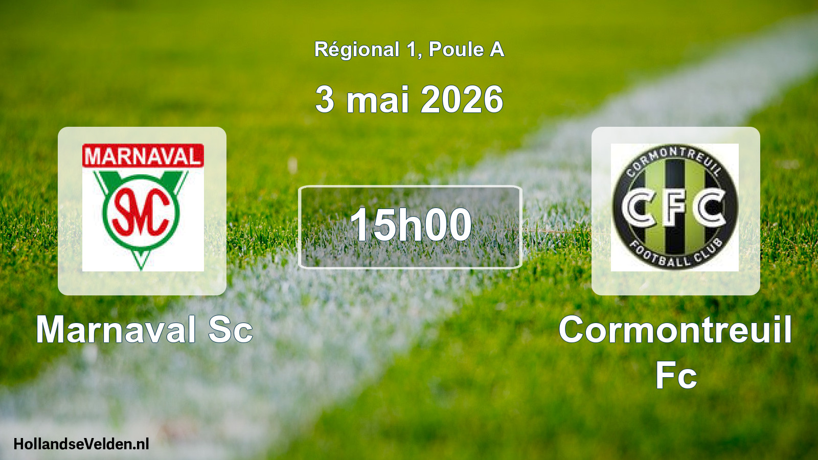 Geplande wedstrijd: Marnaval Sc - Cormontreuil Fc (3 mai 2026)
