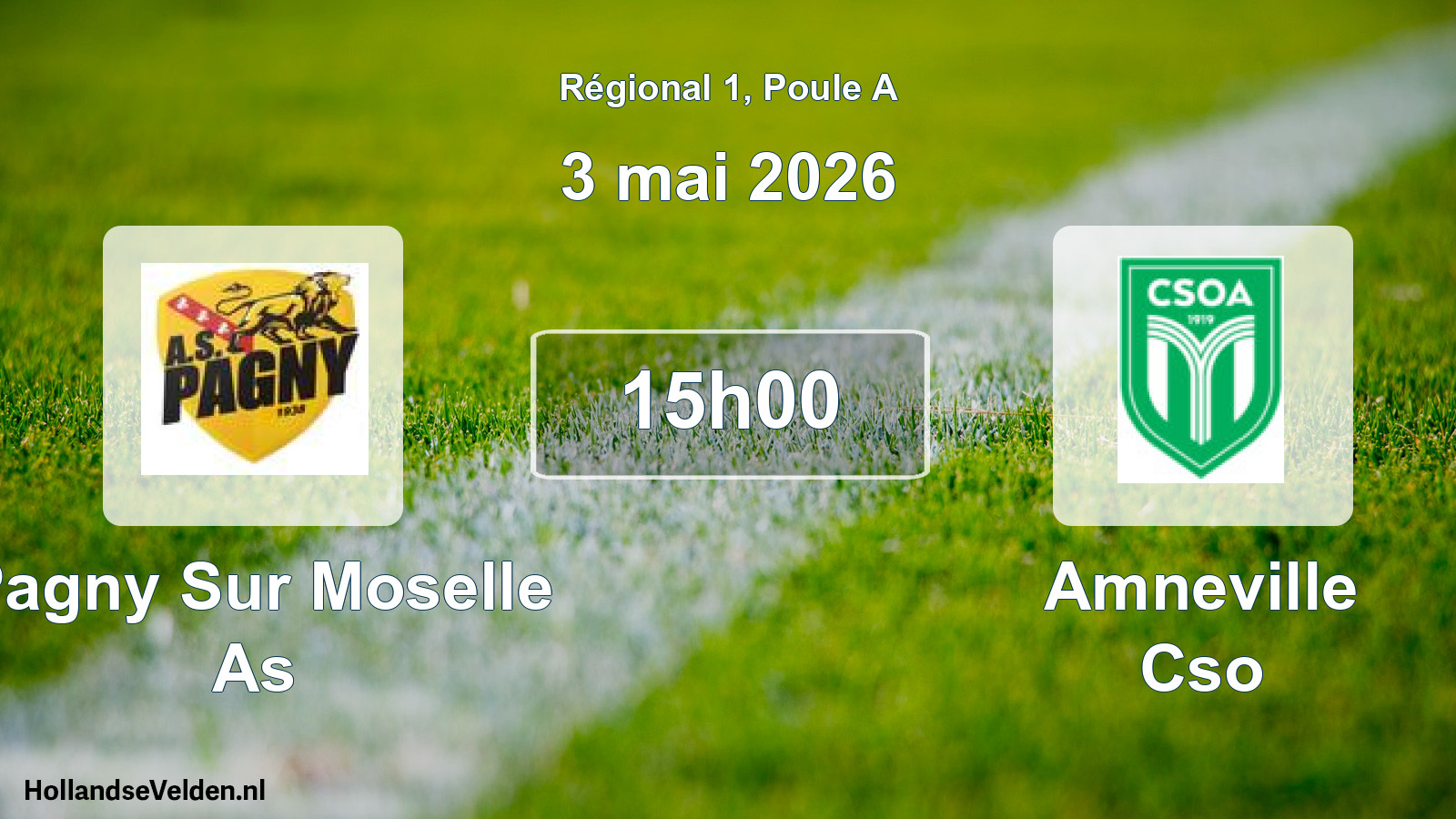 Geplande wedstrijd: Pagny Sur Moselle As - Amneville Cso (3 mei 2026)