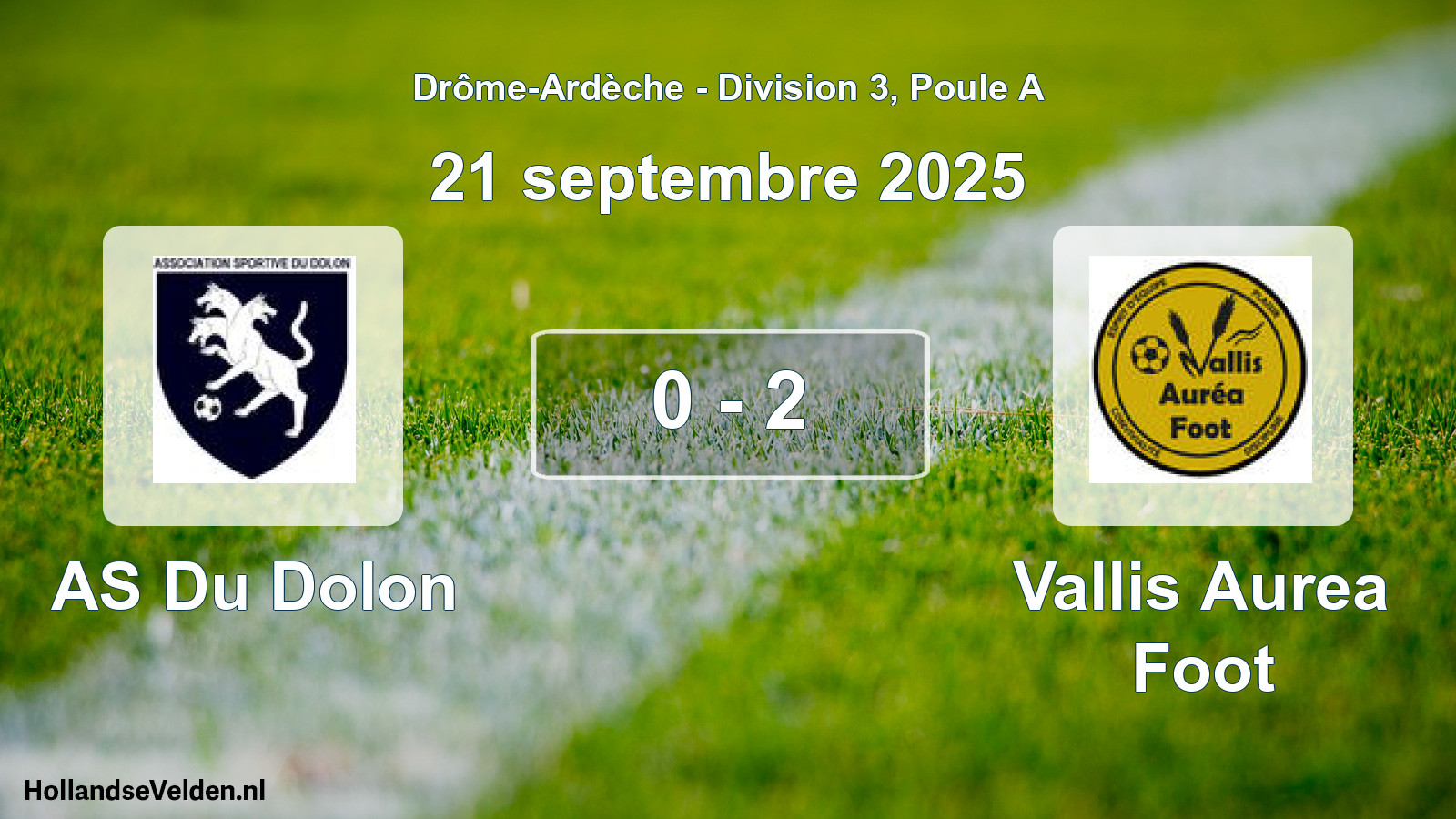 Gespeelde wedstrijd: AS Du Dolon - Vallis Aurea Foot 0 - 2 (21 september 2025)
